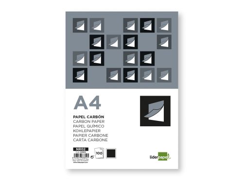 Papel quimico liderpapel film din a4 preto caixa de 100 folhas , Liderpapel , 63652 , 8423473636521